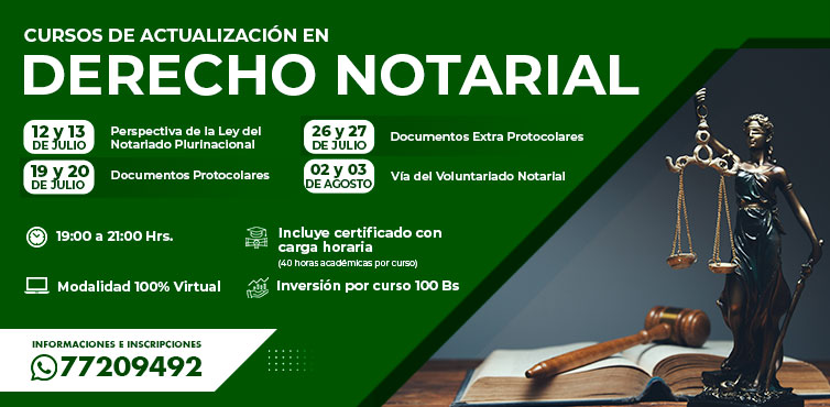 CURSOS DE ACTUALIZACIÓN EN DERECHO NOTARIAL